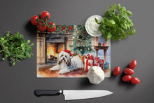 Load image into Gallery viewer, Havanese Cozy Christmas Glass Cutting Boards – Durable, Decorative Kitchen Art Large
