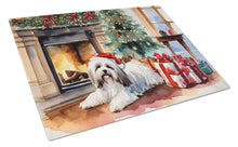 Load image into Gallery viewer, Havanese Cozy Christmas Glass Cutting Boards – Durable, Decorative Kitchen Art Large