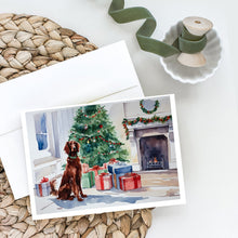 Load image into Gallery viewer, Irish Setter Cozy Christmas Greeting Cards - Blank Note Cards – 8-Pack of Artist-Designed Cards with Envelopes