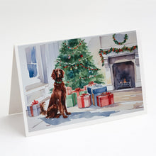 Load image into Gallery viewer, Irish Setter Cozy Christmas Greeting Cards - Blank Note Cards – 8-Pack of Artist-Designed Cards with Envelopes