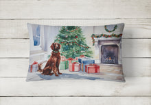 Load image into Gallery viewer, Irish Setter Cozy Christmas Throw Pillow