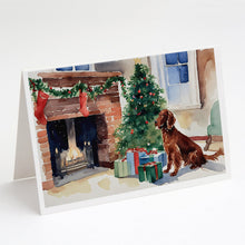 Load image into Gallery viewer, Irish Setter Cozy Christmas Greeting Cards - Blank Note Cards – 8-Pack of Artist-Designed Cards with Envelopes