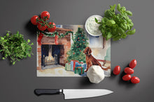 Load image into Gallery viewer, Irish Setter Cozy Christmas Glass Cutting Boards – Durable, Decorative Kitchen Art Large