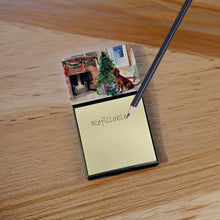 Load image into Gallery viewer, Irish Setter Cozy Christmas Sticky Note Holder- Refiilable Desk Accessory Note Pad