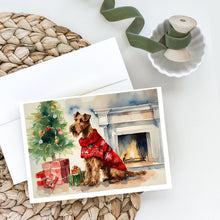 Load image into Gallery viewer, Irish Terrier Cozy Christmas Greeting Cards - Blank Note Cards – 8-Pack of Artist-Designed Cards with Envelopes