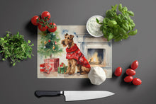 Load image into Gallery viewer, Irish Terrier Cozy Christmas Glass Cutting Boards – Durable, Decorative Kitchen Art Large