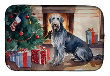 Load image into Gallery viewer, Irish Wolfhound Cozy Christmas Dish Drying Mat