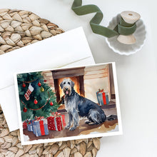 Load image into Gallery viewer, Irish Wolfhound Cozy Christmas Greeting Cards - Blank Note Cards – 8-Pack of Artist-Designed Cards with Envelopes