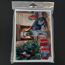 Load image into Gallery viewer, Irish Wolfhound Cozy Christmas Greeting Cards - Blank Note Cards – 8-Pack of Artist-Designed Cards with Envelopes