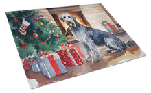 Load image into Gallery viewer, Irish Wolfhound Cozy Christmas Glass Cutting Boards – Durable, Decorative Kitchen Art Large