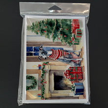 Load image into Gallery viewer, Italian Greyhound Cozy Christmas Greeting Cards - Blank Note Cards – 8-Pack of Artist-Designed Cards with Envelopes