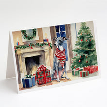 Load image into Gallery viewer, Italian Greyhound Cozy Christmas Greeting Cards - Blank Note Cards – 8-Pack of Artist-Designed Cards with Envelopes
