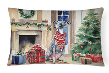 Load image into Gallery viewer, Italian Greyhound Cozy Christmas Throw Pillow