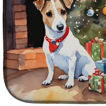 Load image into Gallery viewer, Jack Russell Terrier Cozy Christmas Dish Drying Mat