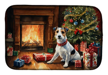 Load image into Gallery viewer, Jack Russell Terrier Cozy Christmas Dish Drying Mat