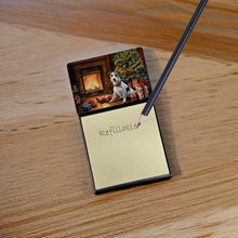 Load image into Gallery viewer, Jack Russell Terrier Cozy Christmas Sticky Note Holder- Refiilable Desk Accessory Note Pad