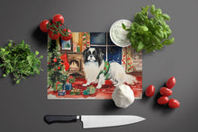 Load image into Gallery viewer, Japanese Chin Cozy Christmas Glass Cutting Boards – Durable, Decorative Kitchen Art Large