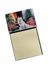Load image into Gallery viewer, Japanese Spitz Cozy Christmas Sticky Note Holder- Refiilable Desk Accessory Note Pad