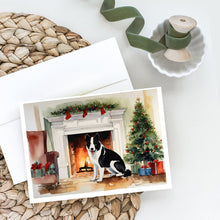 Load image into Gallery viewer, Karelian Bear Dog Cozy Christmas Greeting Cards - Blank Note Cards – 8-Pack of Artist-Designed Cards with Envelopes