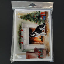 Load image into Gallery viewer, Karelian Bear Dog Cozy Christmas Greeting Cards - Blank Note Cards – 8-Pack of Artist-Designed Cards with Envelopes