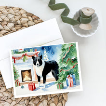Load image into Gallery viewer, Karelian Bear Dog Cozy Christmas Greeting Cards - Blank Note Cards – 8-Pack of Artist-Designed Cards with Envelopes