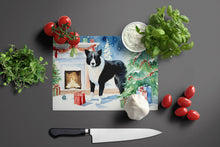 Load image into Gallery viewer, Karelian Bear Dog Cozy Christmas Glass Cutting Boards – Durable, Decorative Kitchen Art Large