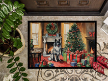 Load image into Gallery viewer, Keeshond Cozy Christmas Doormat-24x36 Indoor / Outdoor Rug | Made in USA