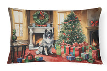 Load image into Gallery viewer, Keeshond Cozy Christmas Throw Pillow