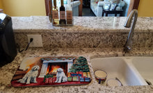 Load image into Gallery viewer, Komondor Cozy Christmas Dish Drying Mat