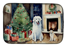 Load image into Gallery viewer, Kuvasz Cozy Christmas Dish Drying Mat