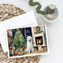 Load image into Gallery viewer, Kuvasz Cozy Christmas Greeting Cards - Blank Note Cards – 8-Pack of Artist-Designed Cards with Envelopes