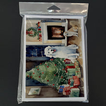 Load image into Gallery viewer, Kuvasz Cozy Christmas Greeting Cards - Blank Note Cards – 8-Pack of Artist-Designed Cards with Envelopes
