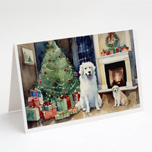 Load image into Gallery viewer, Kuvasz Cozy Christmas Greeting Cards - Blank Note Cards – 8-Pack of Artist-Designed Cards with Envelopes