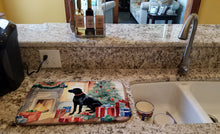Load image into Gallery viewer, Labrador Retriever Cozy Christmas Dish Drying Mat