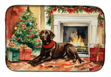 Load image into Gallery viewer, Labrador Retriever Cozy Christmas Dish Drying Mat