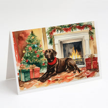 Load image into Gallery viewer, Labrador Retriever Cozy Christmas Greeting Cards - Blank Note Cards – 8-Pack of Artist-Designed Cards with Envelopes