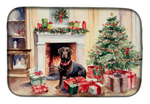 Load image into Gallery viewer, Labrador Retriever Cozy Christmas Dish Drying Mat