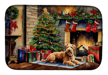 Load image into Gallery viewer, Lakeland Terrier Cozy Christmas Dish Drying Mat