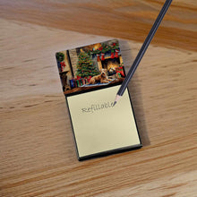 Load image into Gallery viewer, Lakeland Terrier Cozy Christmas Sticky Note Holder- Refiilable Desk Accessory Note Pad