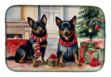 Load image into Gallery viewer, Lancashire Heeler Cozy Christmas Dish Drying Mat