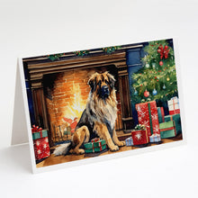 Load image into Gallery viewer, Leonberger Cozy Christmas Greeting Cards - Blank Note Cards – 8-Pack of Artist-Designed Cards with Envelopes