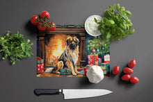 Load image into Gallery viewer, Leonberger Cozy Christmas Glass Cutting Boards – Durable, Decorative Kitchen Art Large