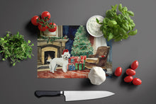 Load image into Gallery viewer, Maltese Cozy Christmas Glass Cutting Boards – Durable, Decorative Kitchen Art Large