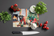 Load image into Gallery viewer, Mastiff Cozy Christmas Glass Cutting Boards – Durable, Decorative Kitchen Art Large
