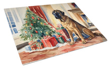 Load image into Gallery viewer, Mastiff Cozy Christmas Glass Cutting Boards – Durable, Decorative Kitchen Art Large