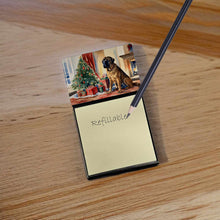 Load image into Gallery viewer, Mastiff Cozy Christmas Sticky Note Holder- Refiilable Desk Accessory Note Pad