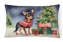 Load image into Gallery viewer, Miniature Pinscher Cozy Christmas Throw Pillow