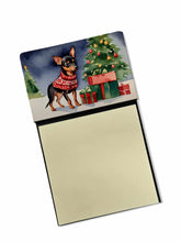 Load image into Gallery viewer, Miniature Pinscher Cozy Christmas Sticky Note Holder- Refiilable Desk Accessory Note Pad