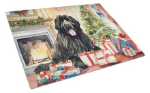Load image into Gallery viewer, Newfoundland Cozy Christmas Glass Cutting Boards – Durable, Decorative Kitchen Art Large