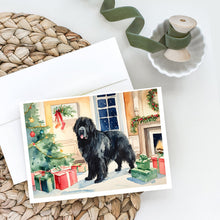 Load image into Gallery viewer, Newfoundland Cozy Christmas Greeting Cards - Blank Note Cards – 8-Pack of Artist-Designed Cards with Envelopes